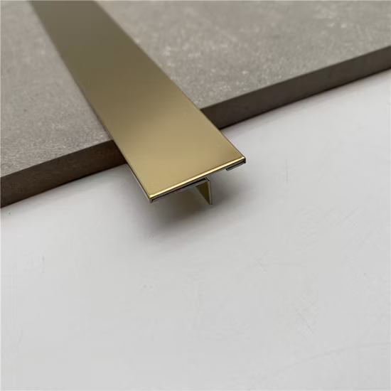 Équilibre décoratif de tuile de marbre d'équilibre de bord de tapis d'acier inoxydable en laiton en métal